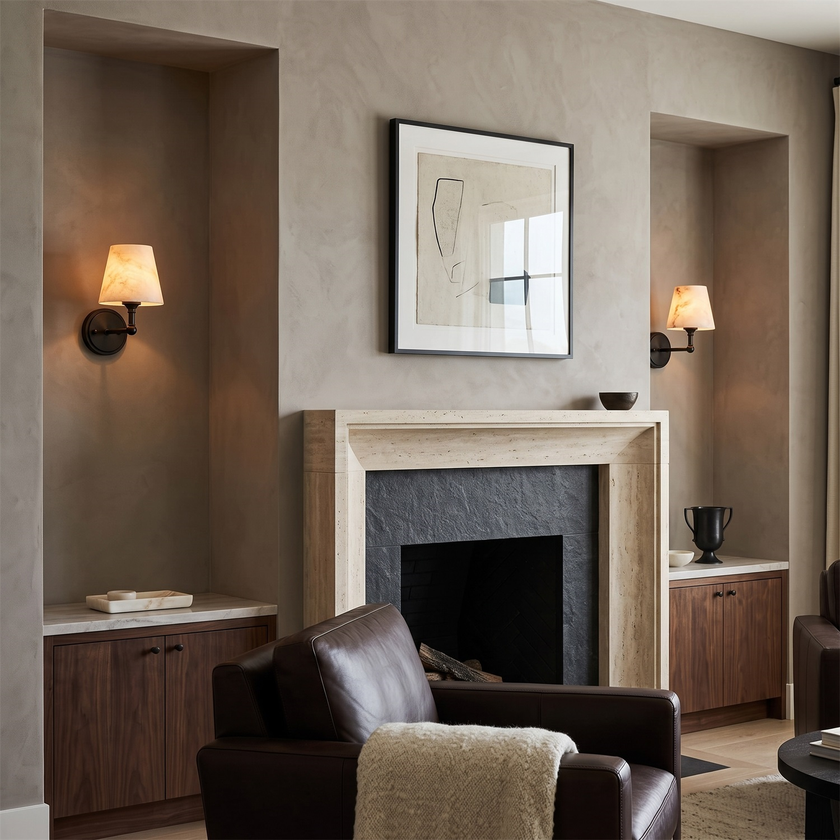 Aurelle Alabaster Wall Sconce