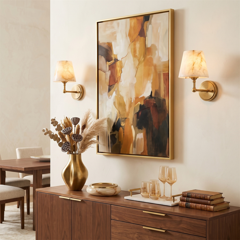 Aurelle Alabaster Wall Sconce