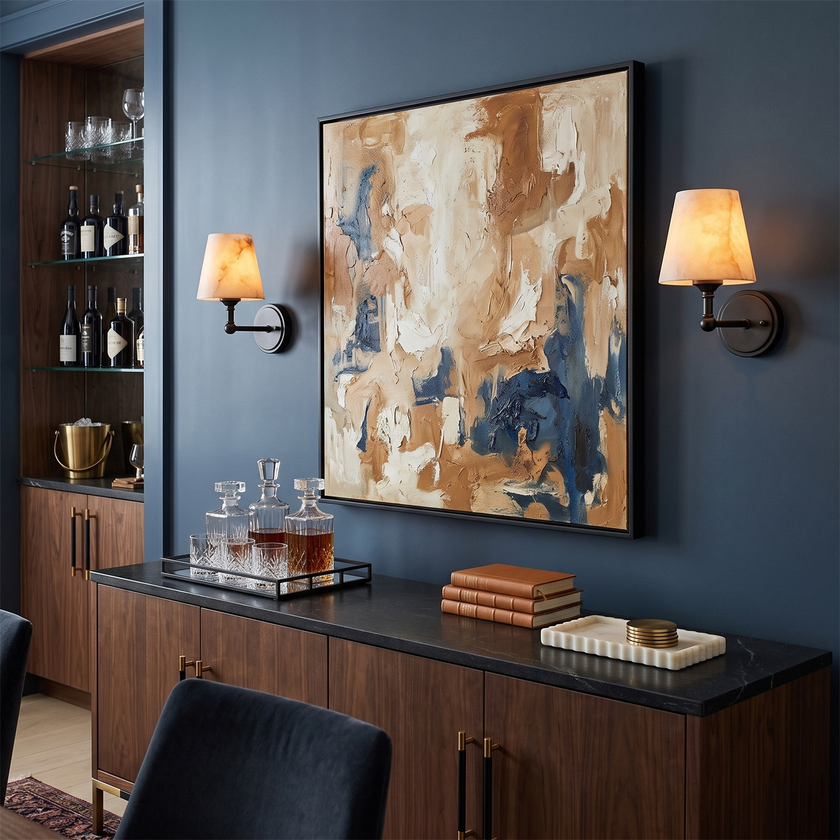 Aurelle Alabaster Wall Sconce