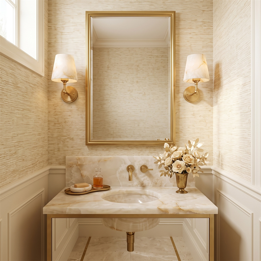Aurelle Alabaster Wall Sconce