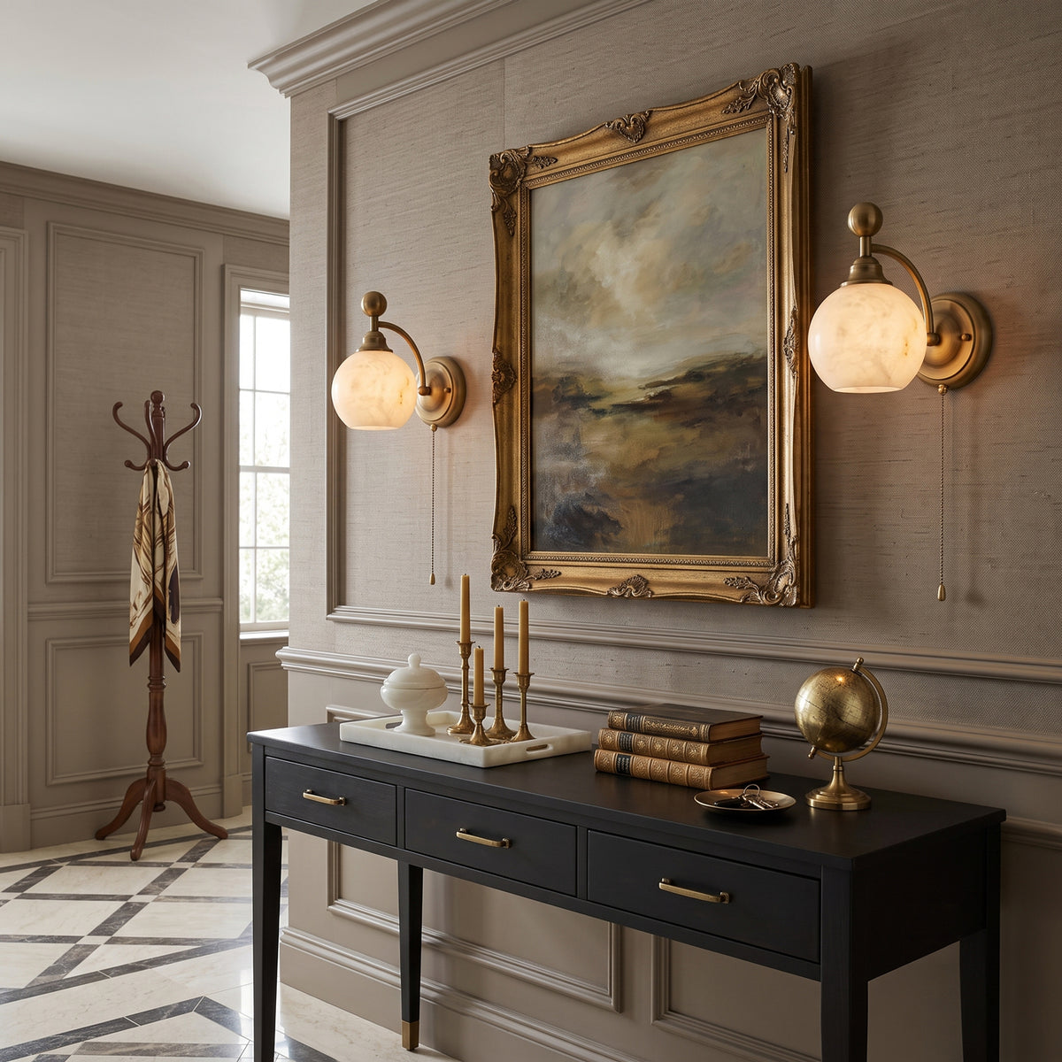 Aurora Alabaster Wall Sconce – detail 2