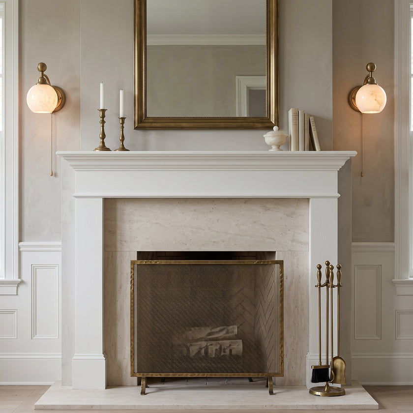 Aurora Alabaster Wall Sconce