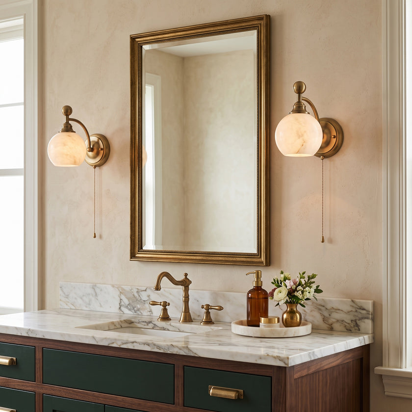 Aurora Alabaster Wall Sconce