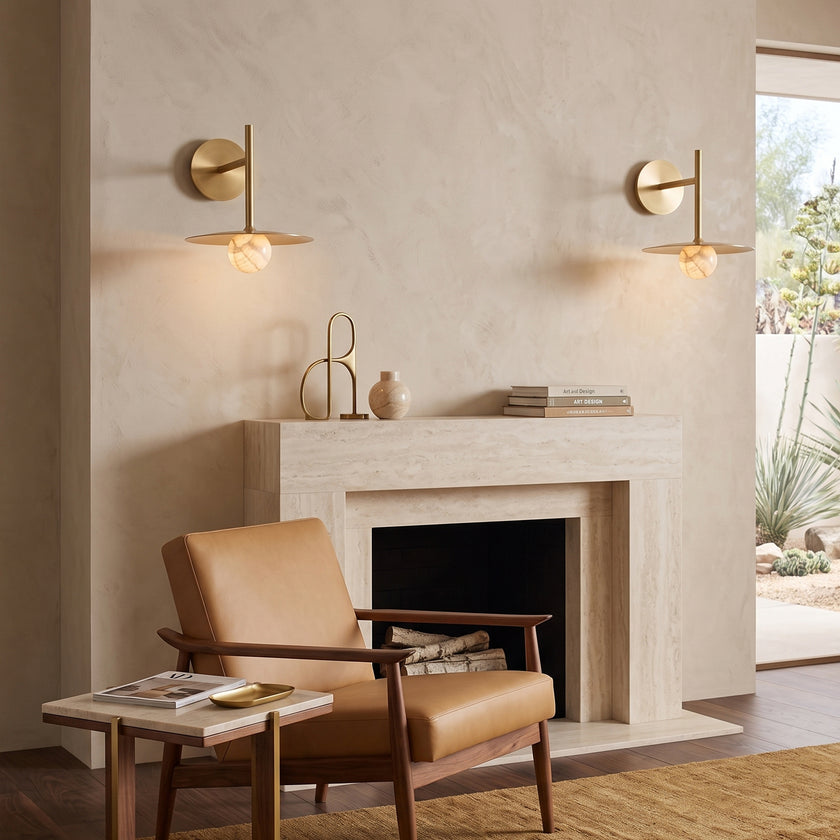 Avorin Alabaster Wall Sconce