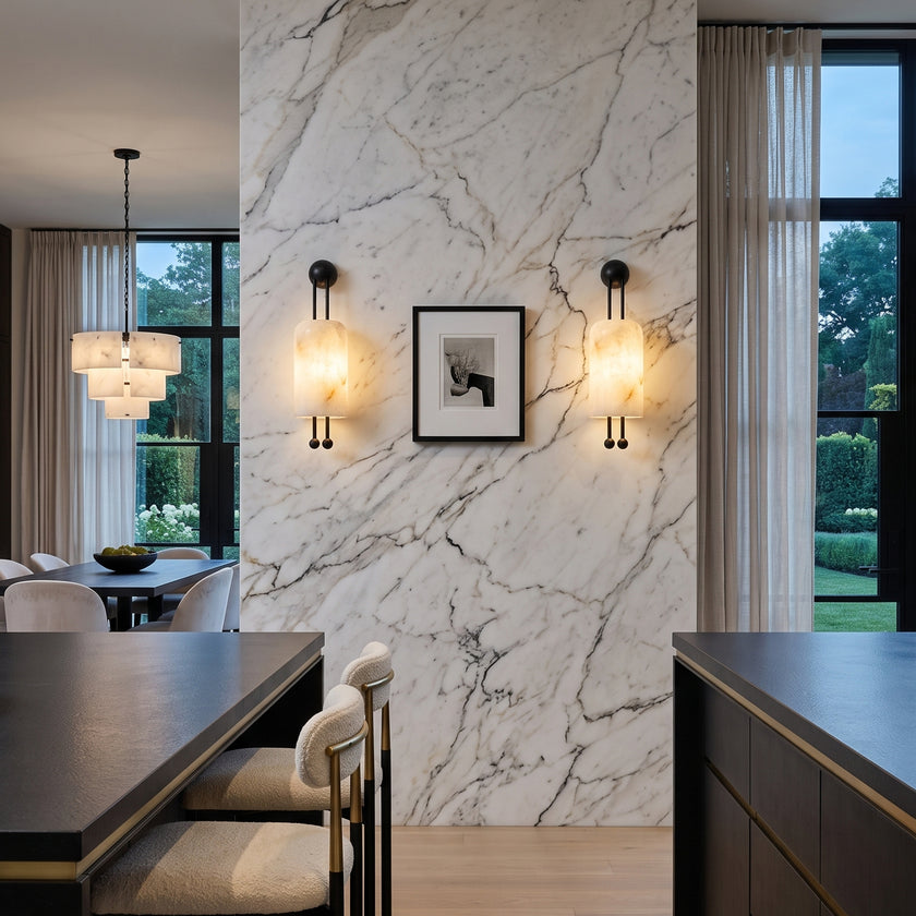 Bertha Alabaster Wall Sconce