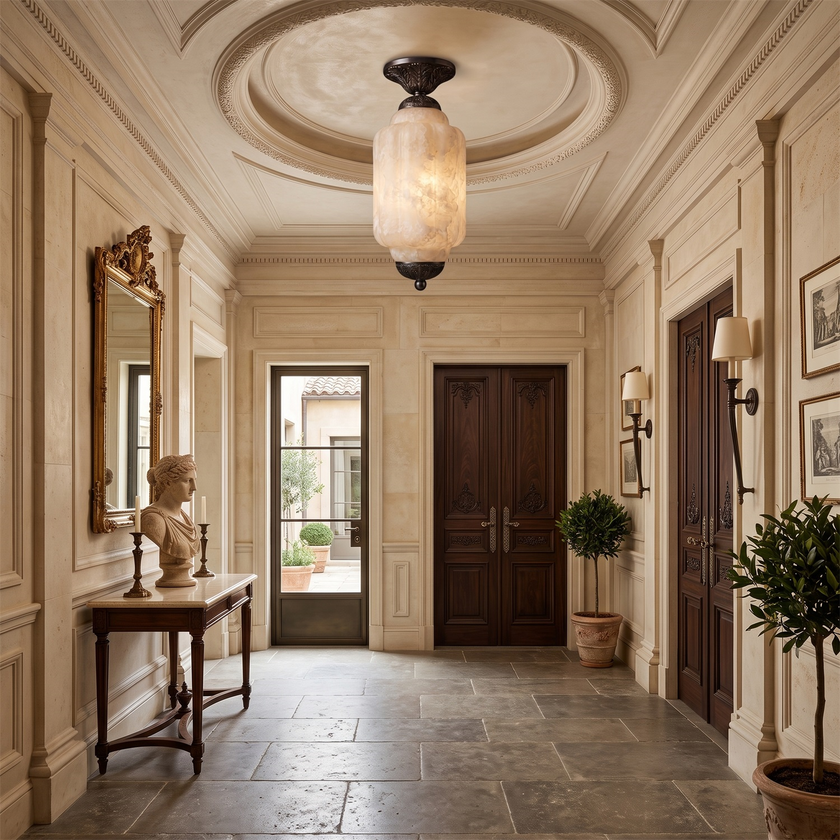 Blushora Alabaster Semi-Flush Mount