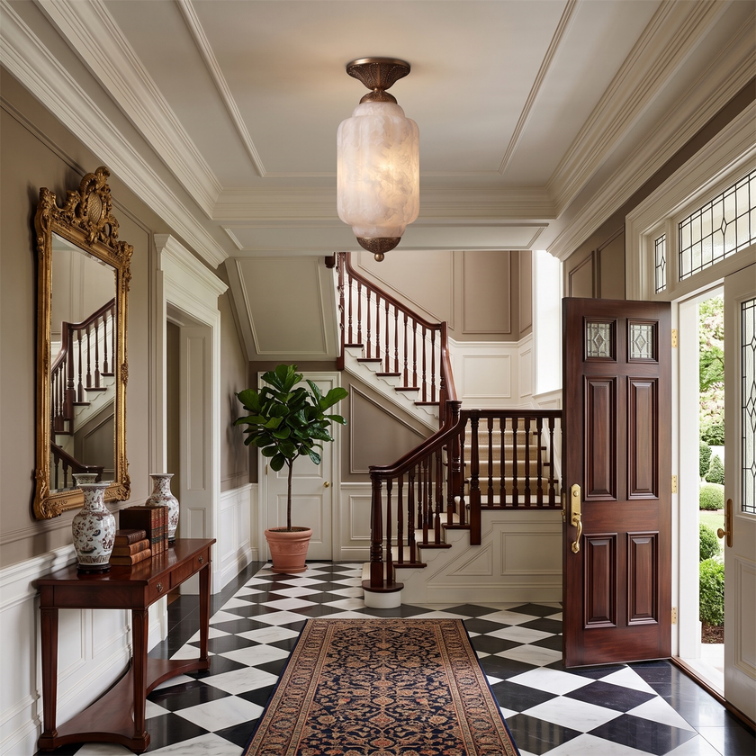 Blushora Alabaster Semi-Flush Mount