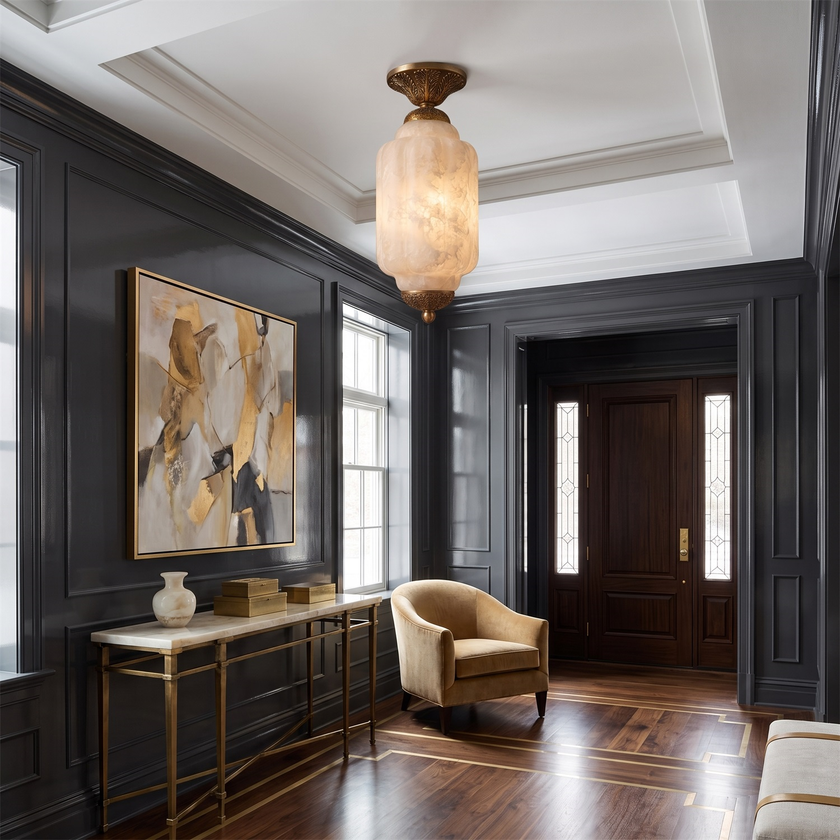 Blushora Alabaster Semi-Flush Mount