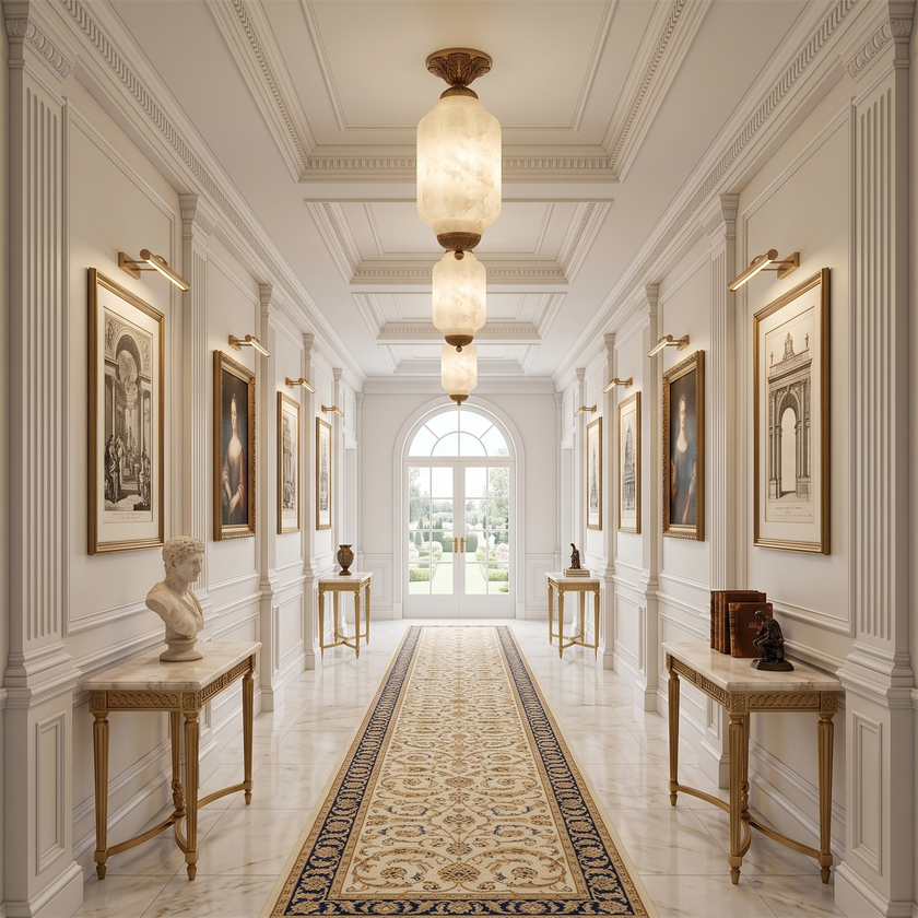 Blushora Alabaster Semi-Flush Mount