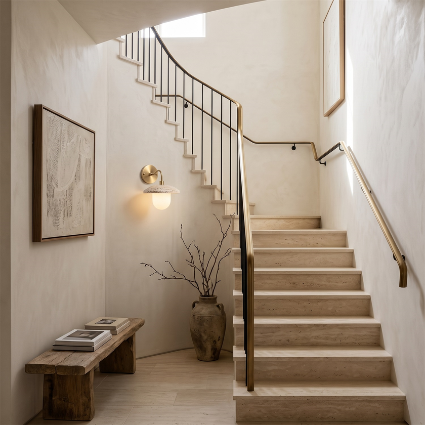 Brevane Travertine Wall Sconce