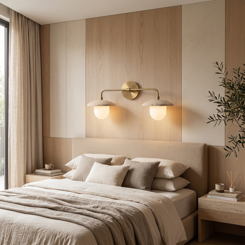 Brevane Travertine Wall Sconce