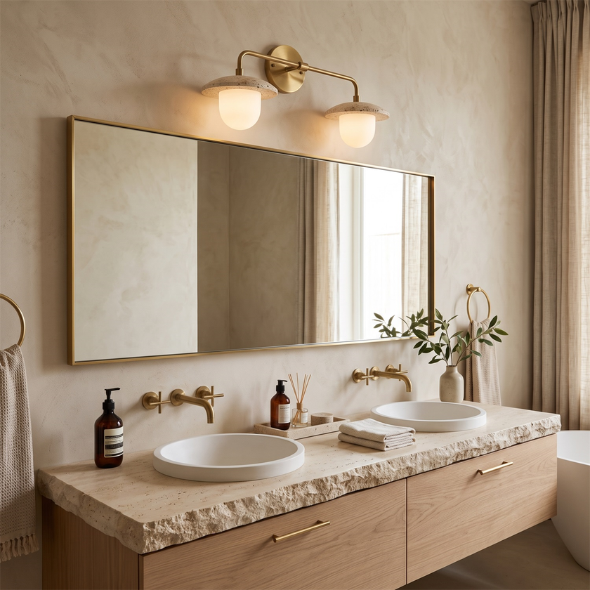Brevane Travertine Wall Sconce