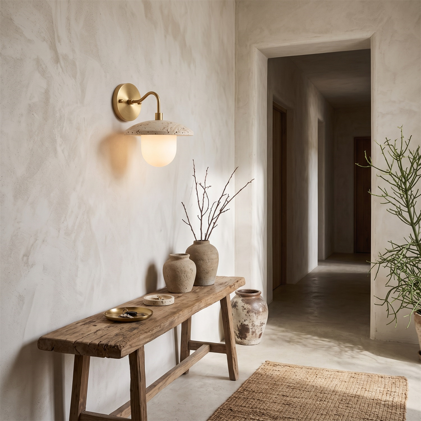 Brevane Travertine Wall Sconce