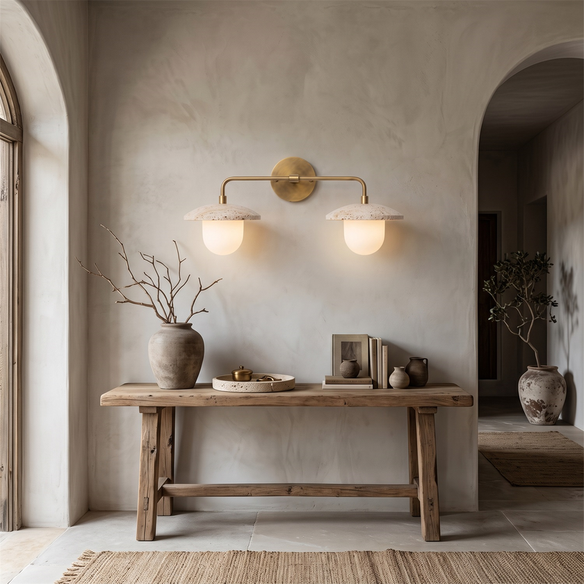 Brevane Travertine Wall Sconce