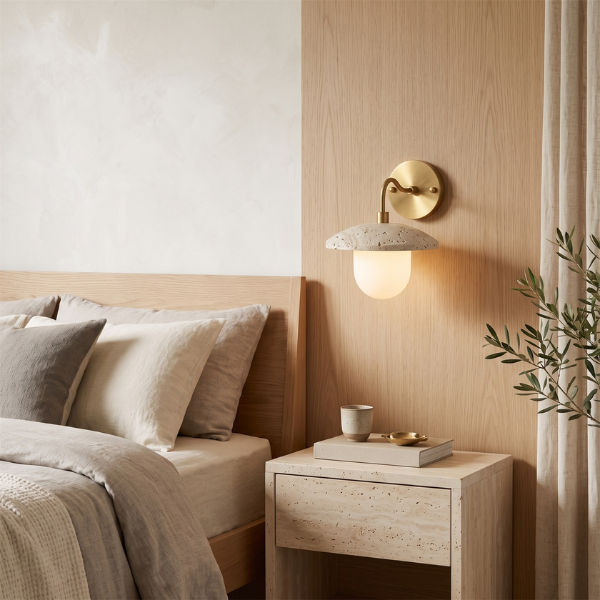 Brevane Travertine Wall Sconce