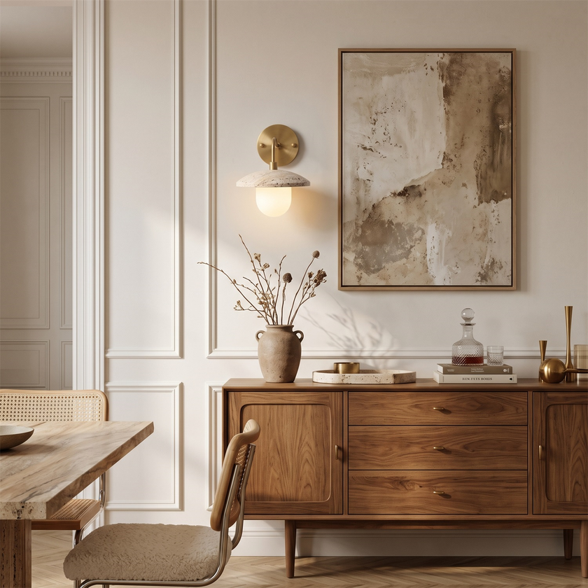 Brevane Travertine Wall Sconce