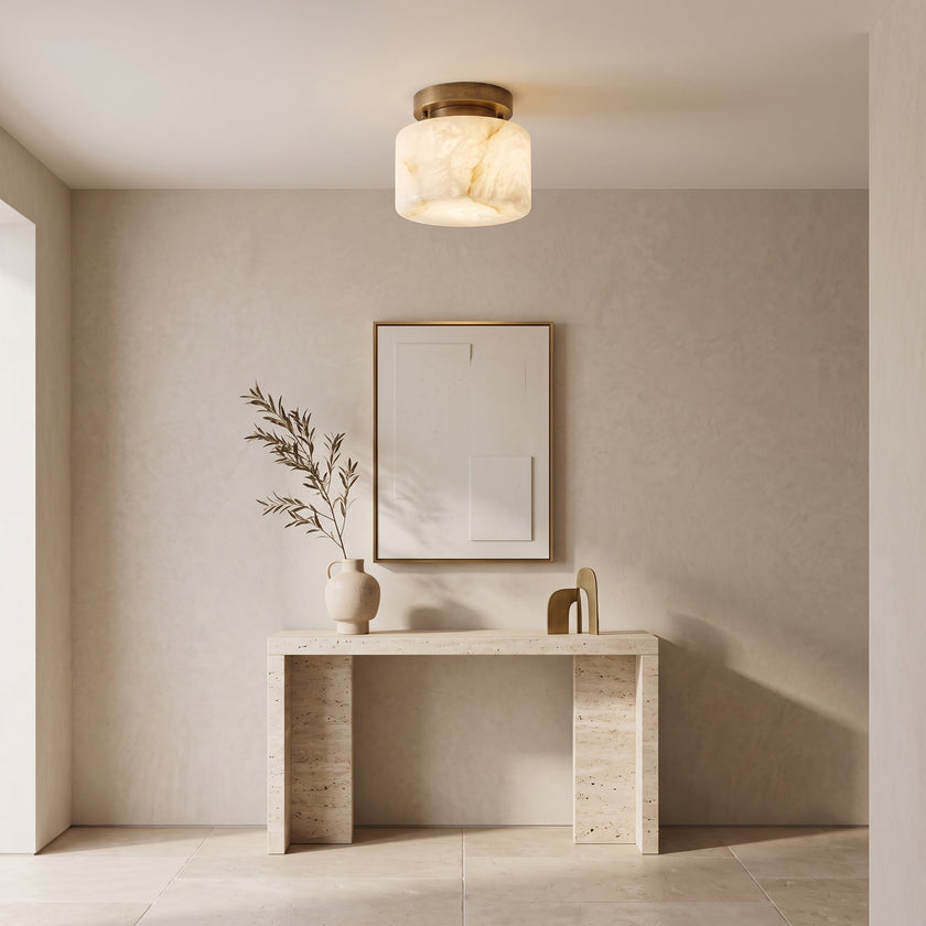 Caelvane Alabaster Semi-Flush Mount