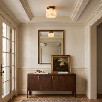 Caelvane Alabaster Semi-Flush Mount