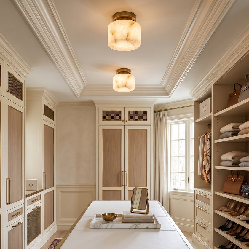 Caelvane Alabaster Semi-Flush Mount