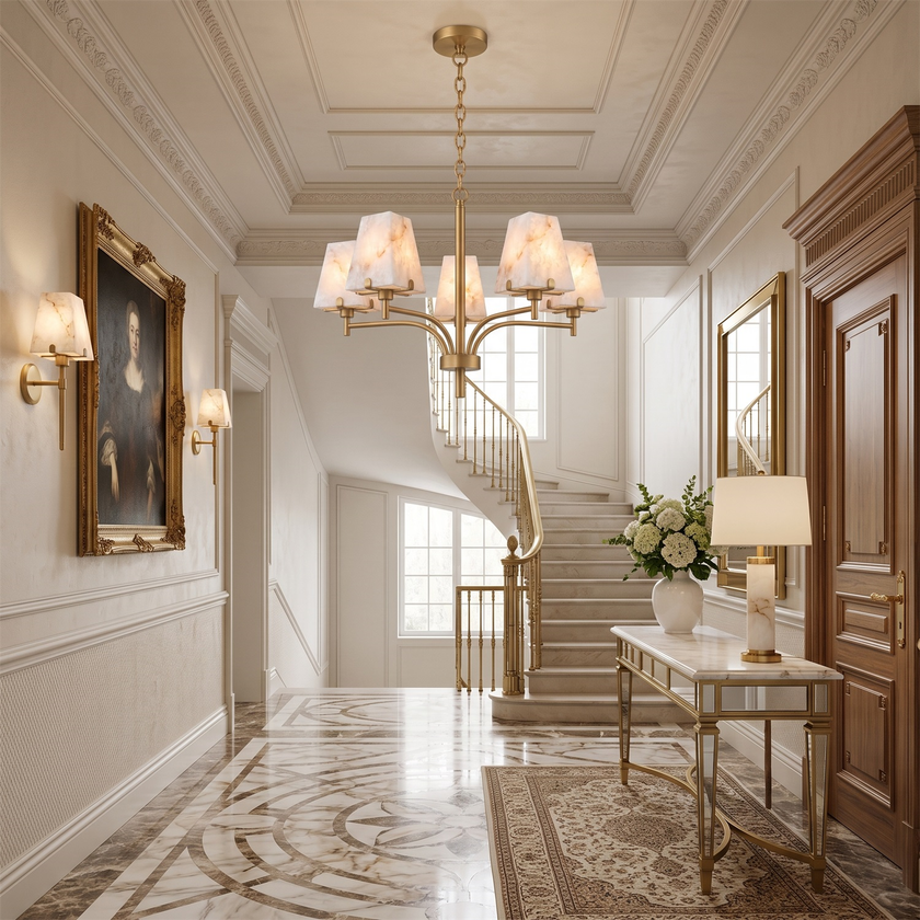 Caltheris Alabaster Chandelier – detail 3