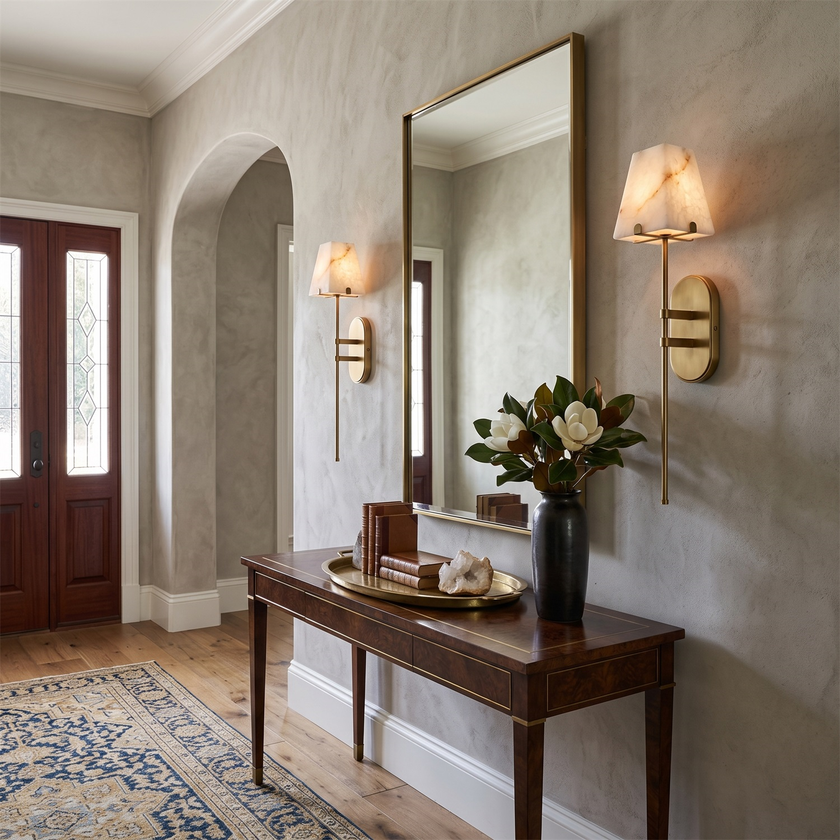 Caltheris Alabaster Wall Sconce