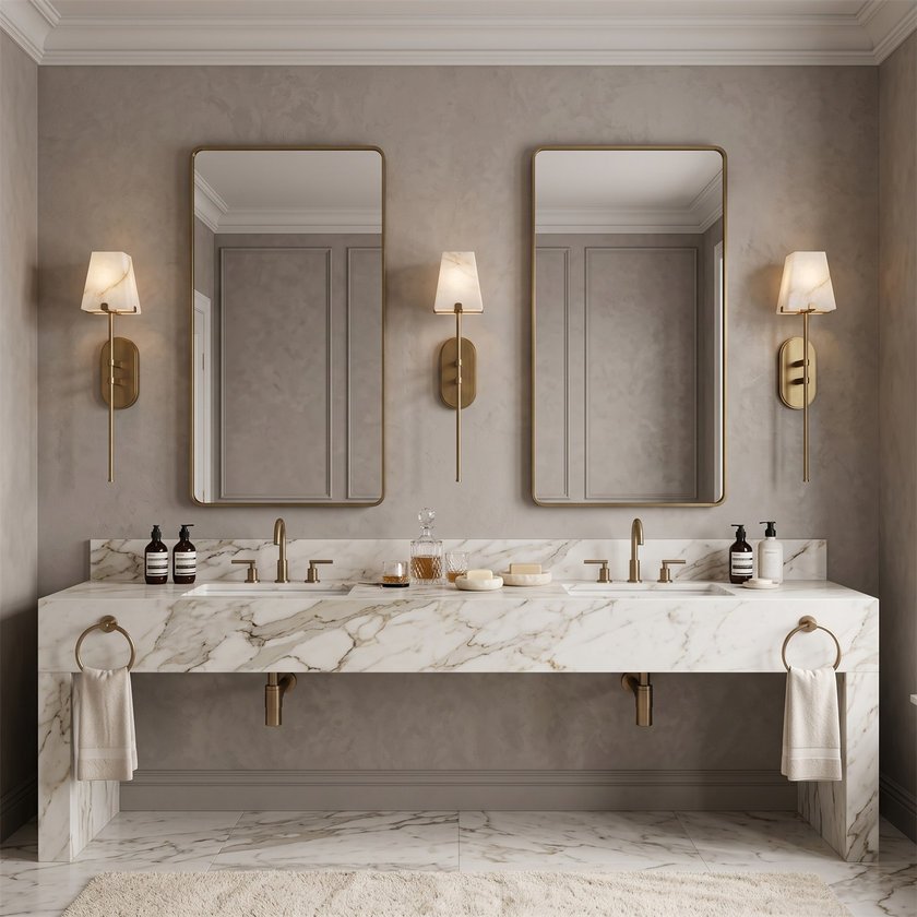 Caltheris Alabaster Wall Sconce
