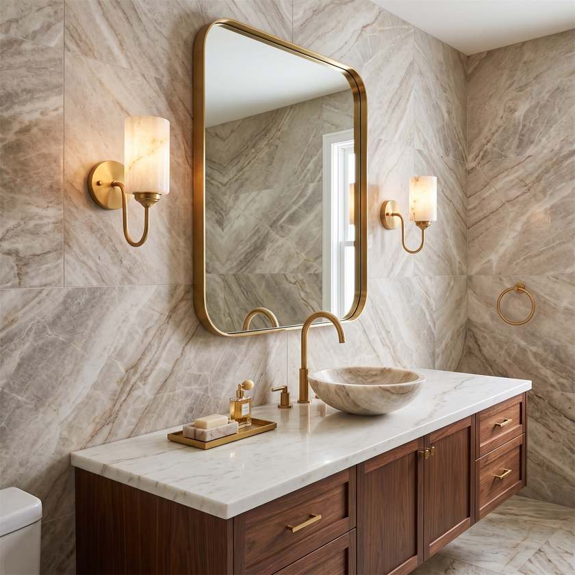 Cavorne Alabaster Wall Sconce
