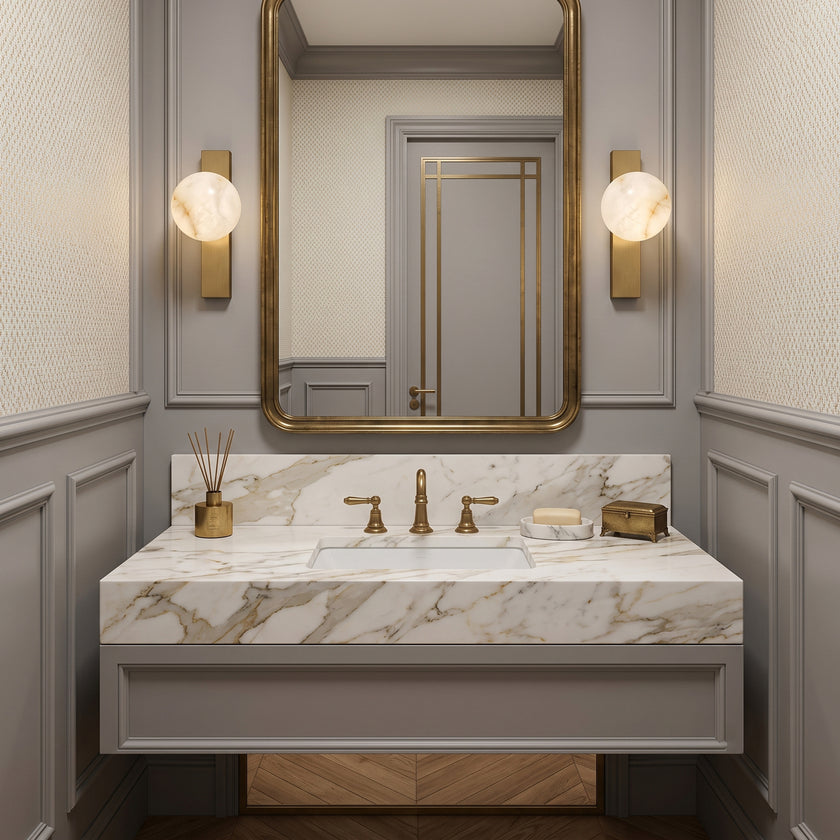 Circ Alabaster Wall Sconce