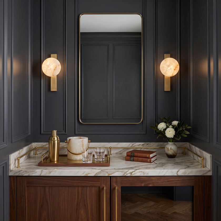Circ Alabaster Wall Sconce