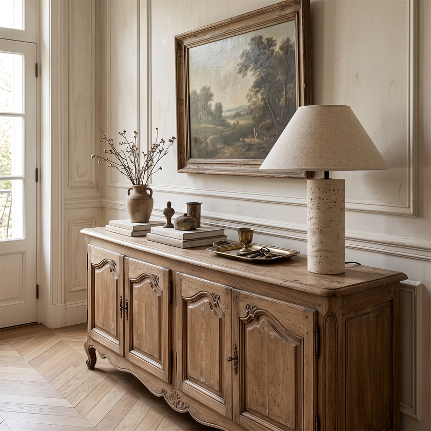 Cline Travertine Table Lamp