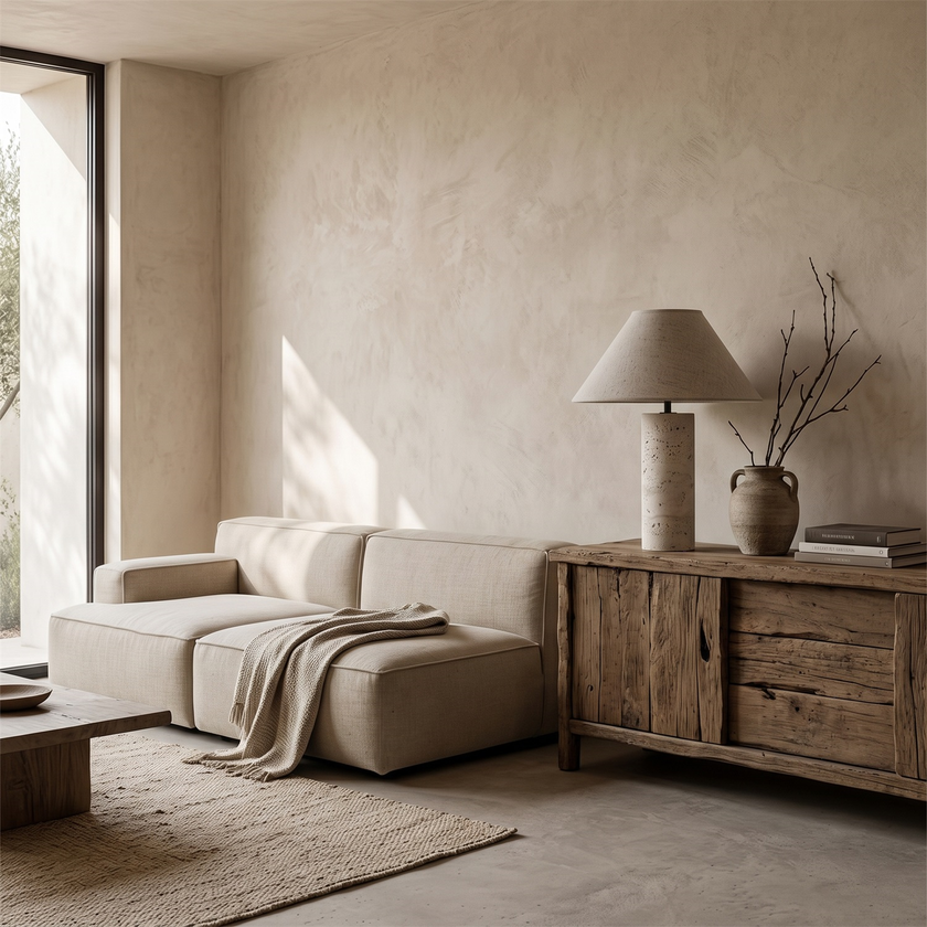Cline Travertine Table Lamp