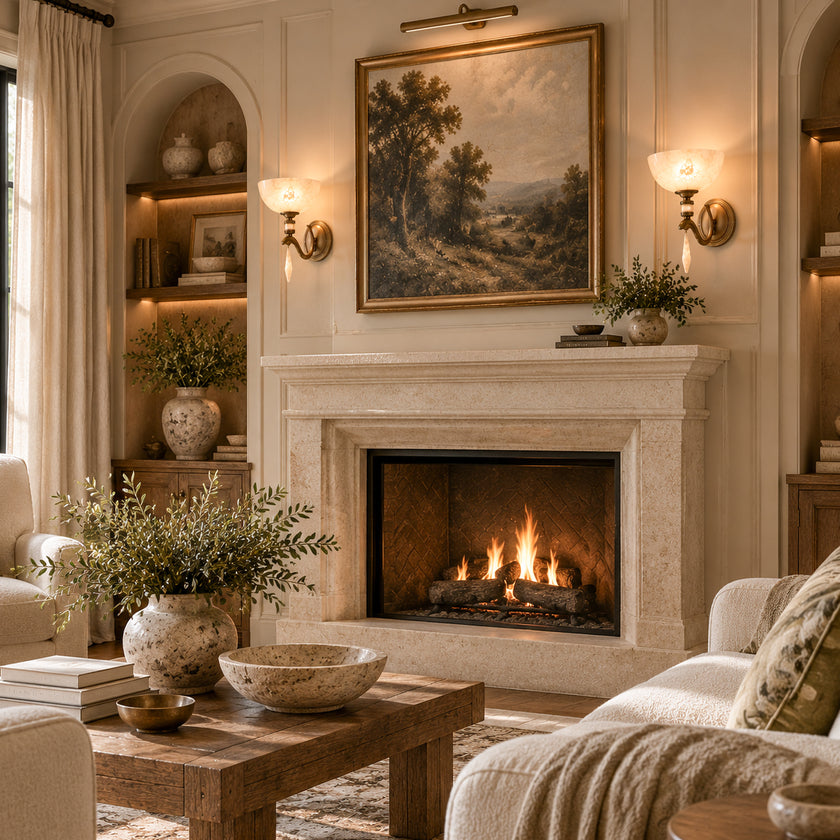 Craterina Alabaster Wall Sconce