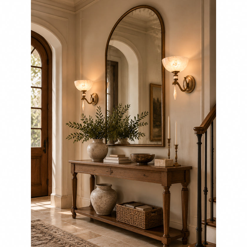 Craterina Alabaster Wall Sconce