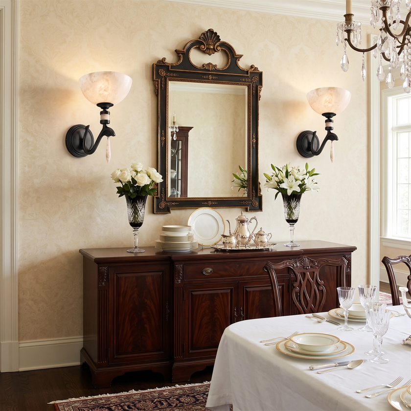 Craterina Alabaster Wall Sconce