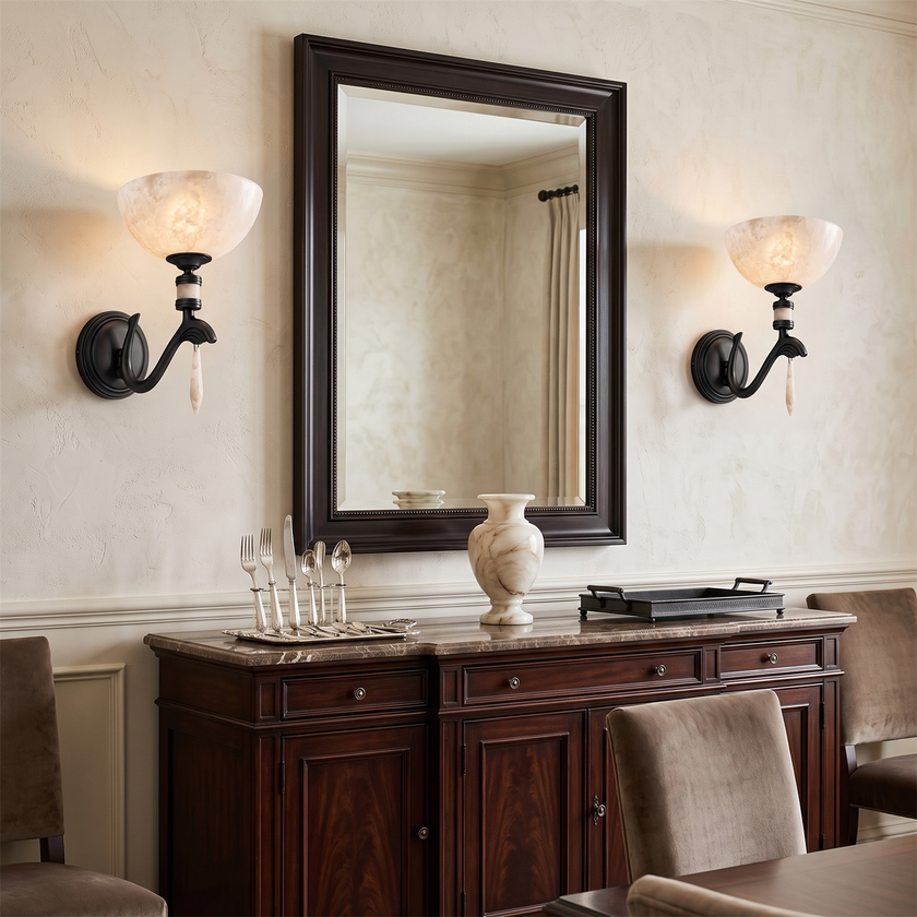 Craterina Alabaster Wall Sconce