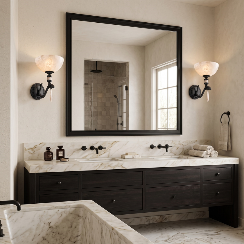 Craterina Alabaster Wall Sconce