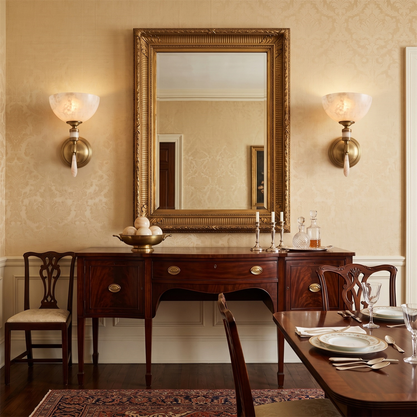 Craterina Alabaster Wall Sconce