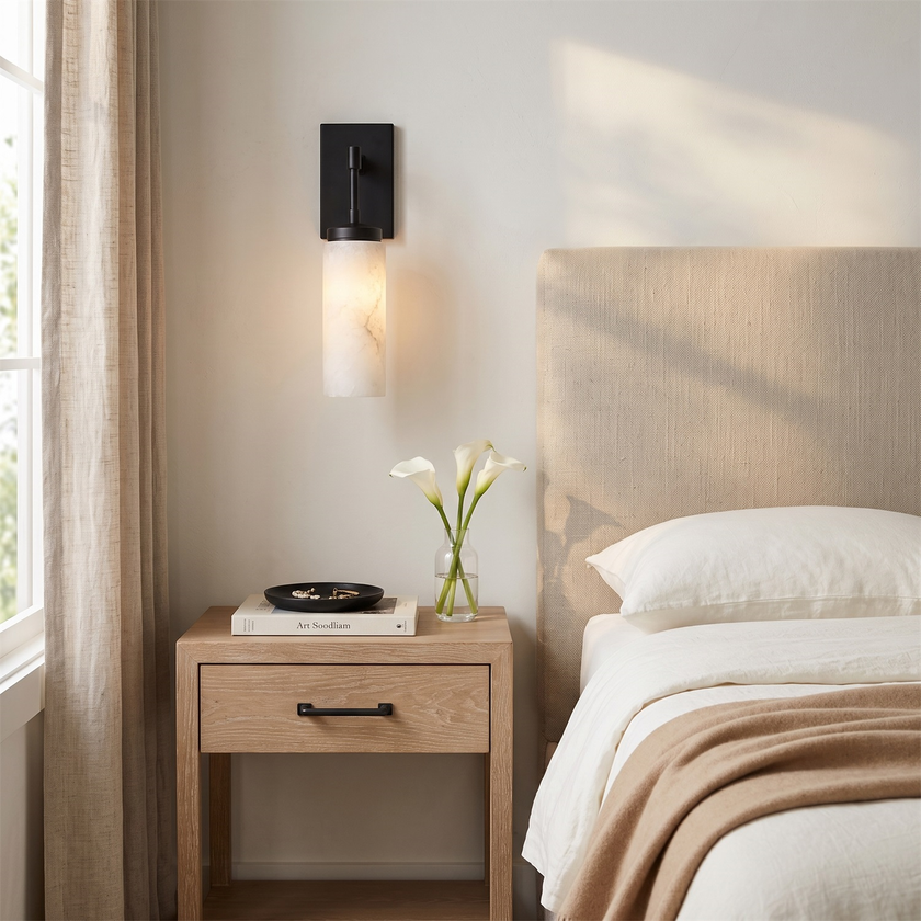 Cylaris Alabaster Wall Sconce