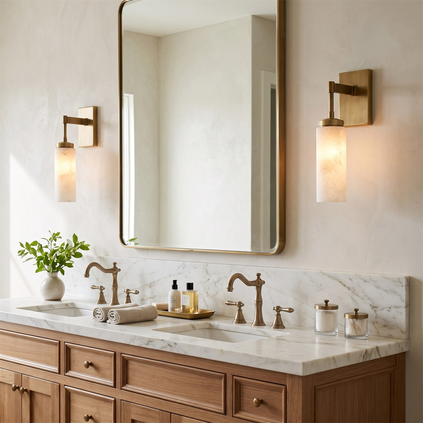 Cylaris Alabaster Wall Sconce