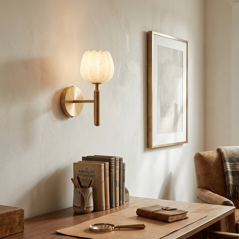 Florique Alabaster Wall Sconce