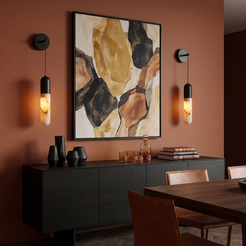 Flume Alabaster Wall Sconce