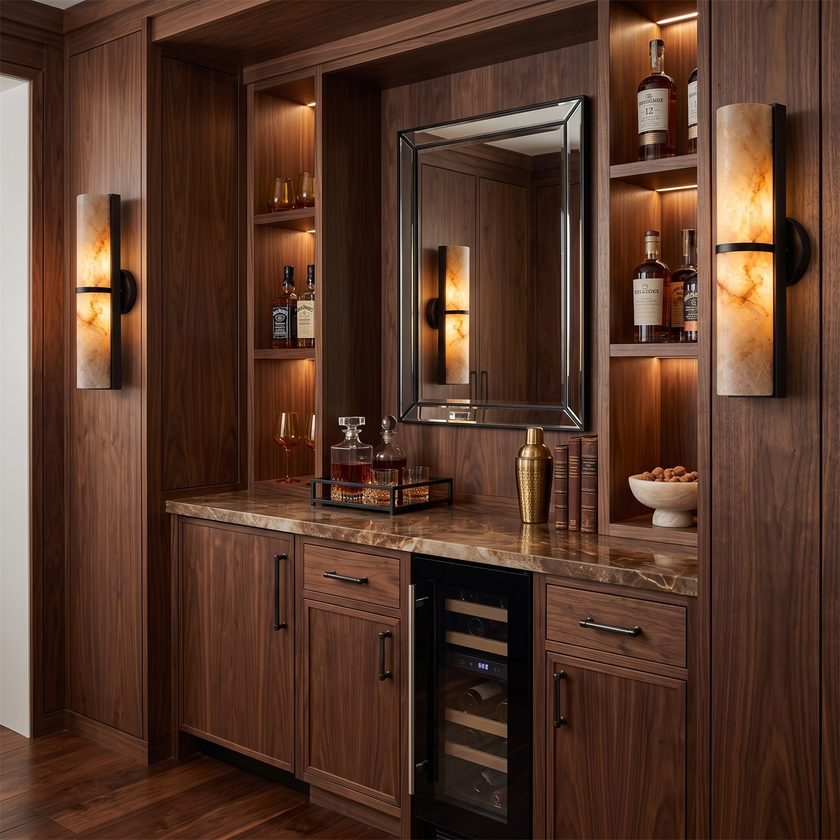 Aplique de pared Greer de alabastro
