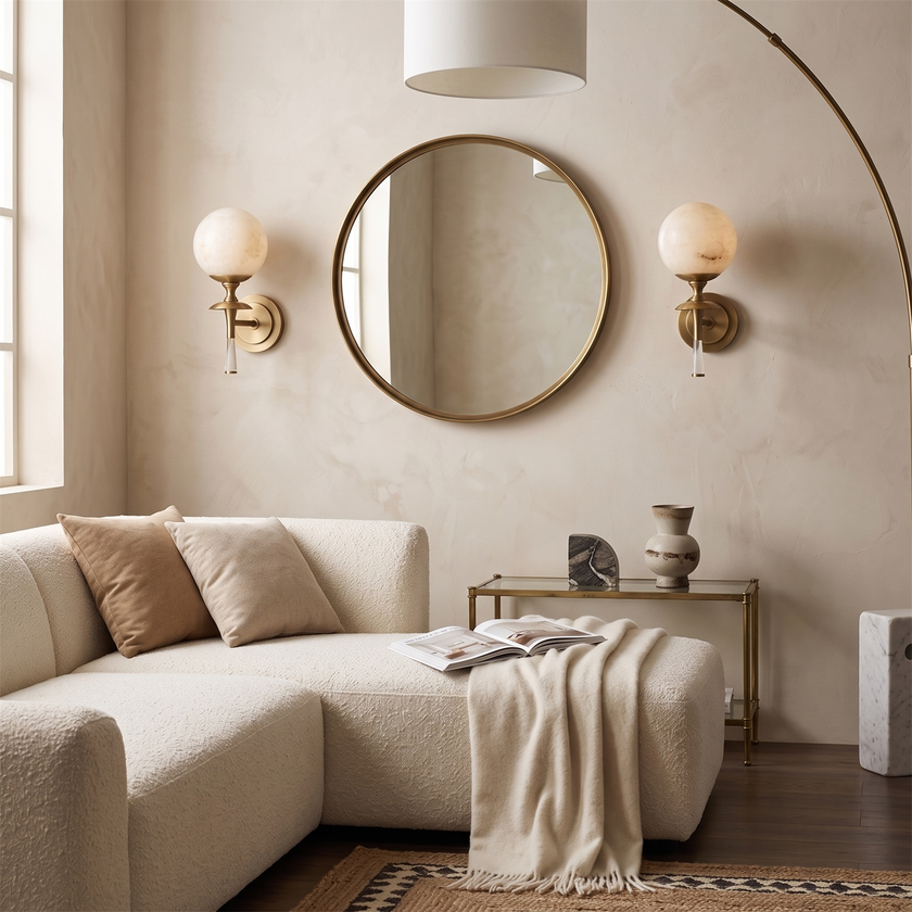 Gunter Alabaster Wall Sconce