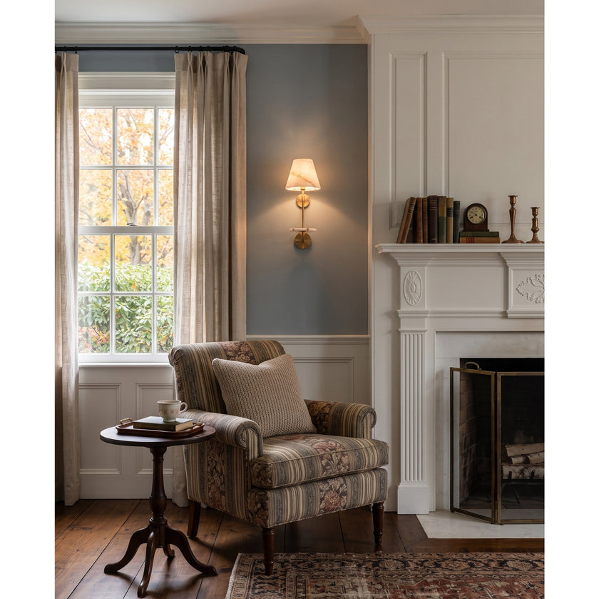 Gustav Alabaster Wall Sconce