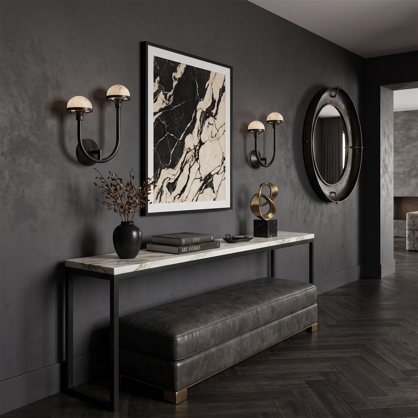 Halston Alabaster Wall Sconce