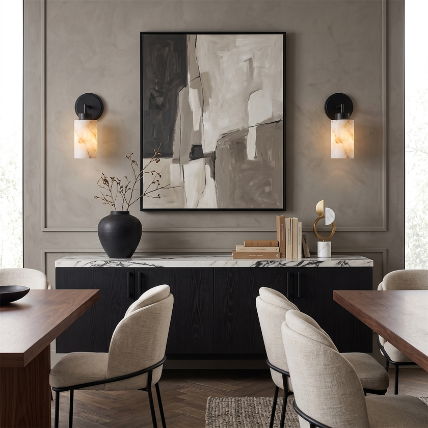 Harvin Alabaster Wall Sconce