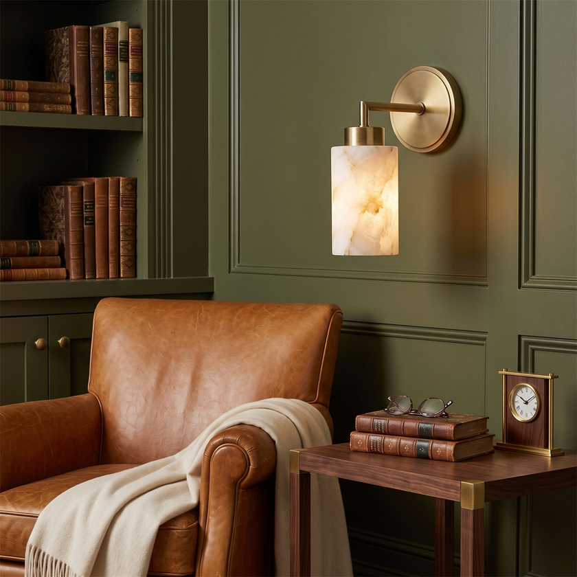 Harvin Alabaster Wall Sconce