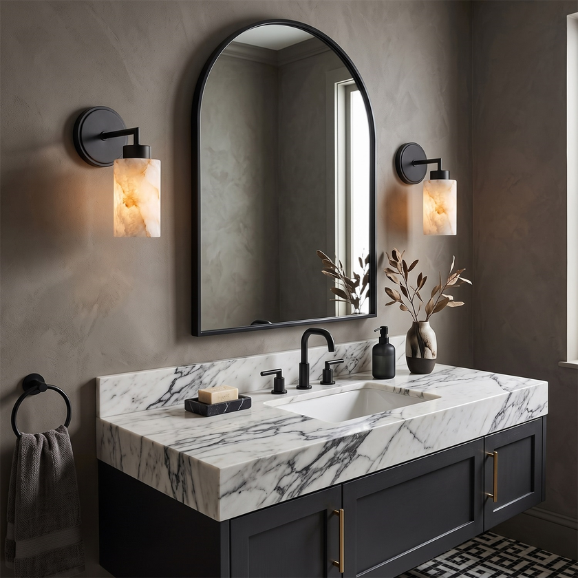 Harvin Alabaster Wall Sconce