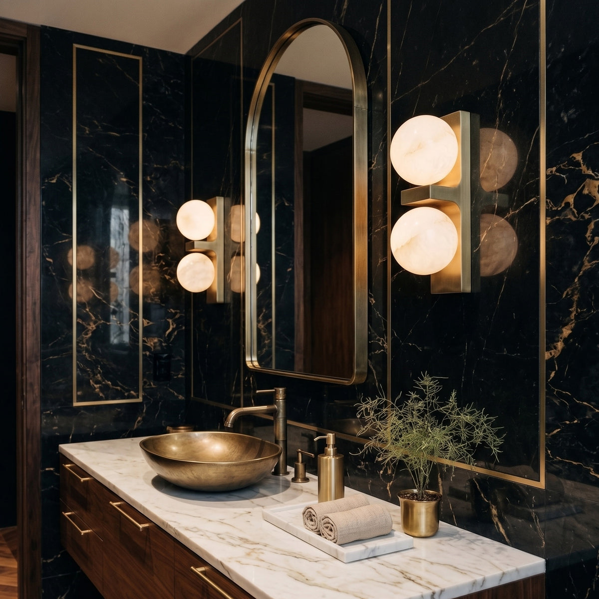 Lumina Alabaster Wall Sconce – detail 2
