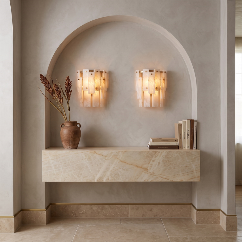 Marloweith Alabaster Wall Sconce
